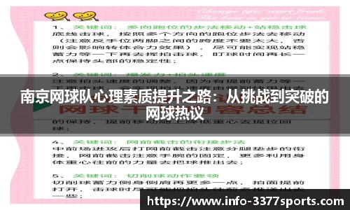 南京网球队心理素质提升之路：从挑战到突破的网球热议